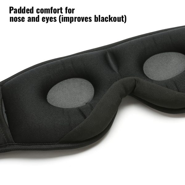 The comfortable padding ensures your MusiMask sleep mask fits more closely